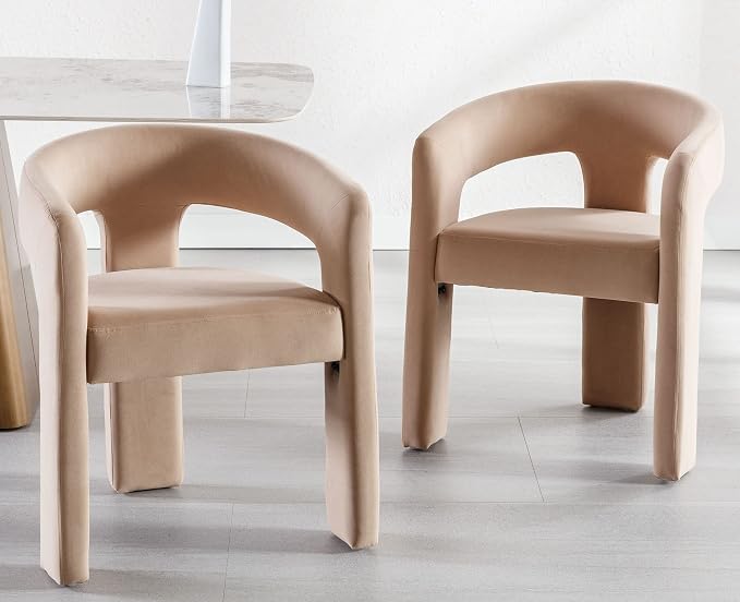 VESCASA Velvet Barrel Dining Chair - Image 6