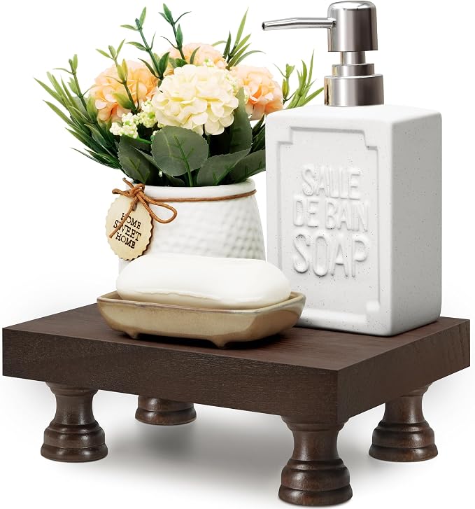 EOSAHR Decorative Wood Riser for Room Decor : Modern Farmhouse Pedestal Stand by EOSAHR