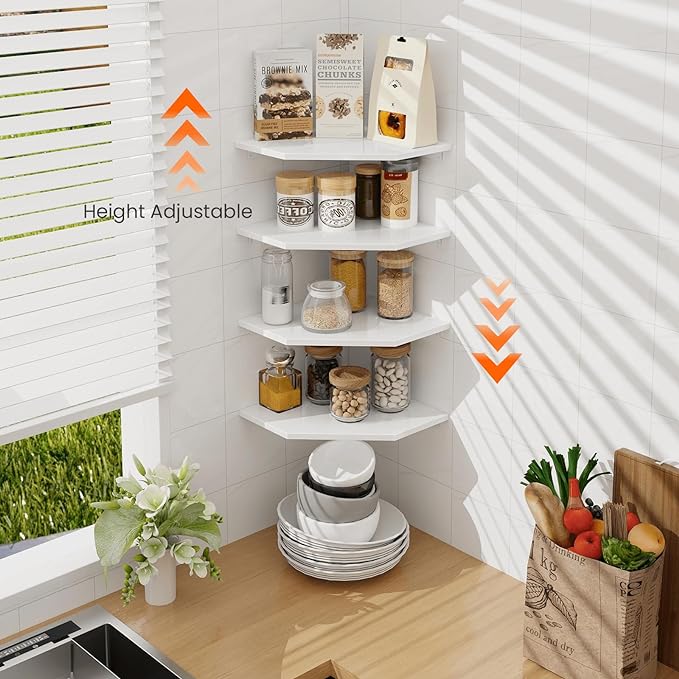 Homode Corner Wall Shelf, Corner Shelf Floating - Image 5