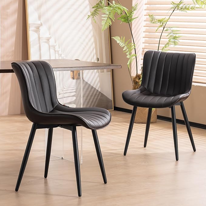 YOUNUOKE Dining Chairs Set of 2 Upholstered Mid Century Modern Kitchen Chair - Image 9