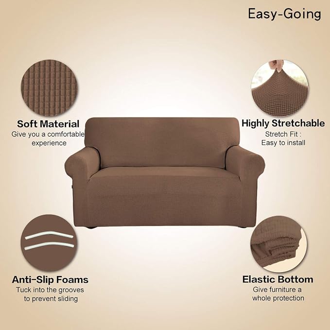 Easy-Going Stretch 4 Seater Sofa Slipcover 1-Piece Sofa Cover Furniture - Image 4