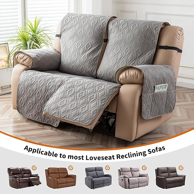 Genina Loveseat Recliner Cover Non-Slip, Sofa Cover - Image 4