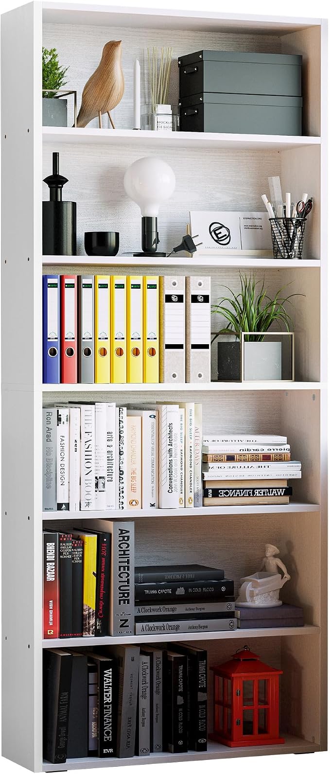 IRONCK Bookshelves and Bookcases Floor Standing 6 Tiers Display Storage Shelves by IRONCK