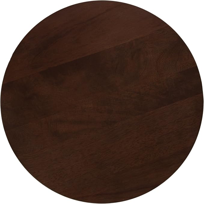 Kate and Laurel Gierson Modern Wooden Round Side Table; 12 x 12 x 22; Dark - Image 7
