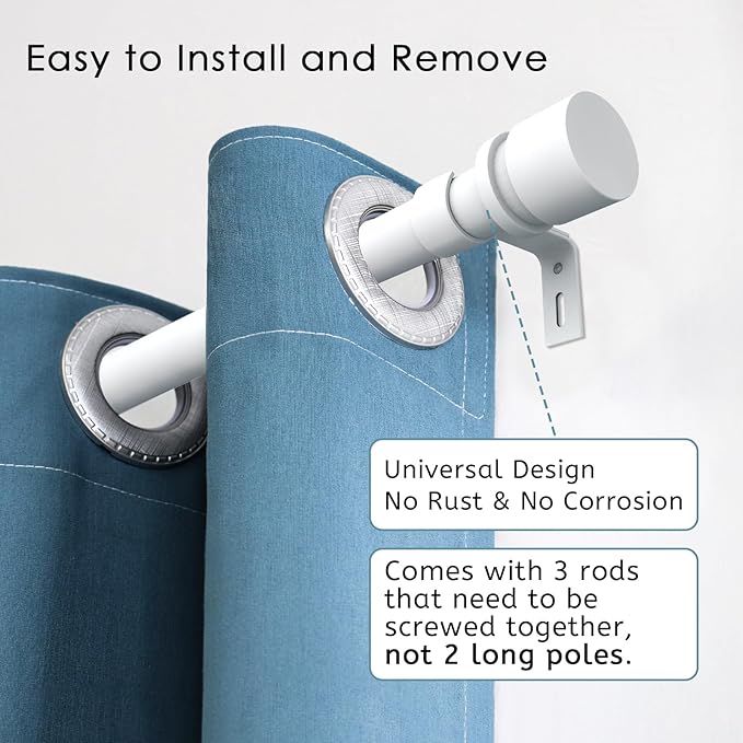 Byondeth Curtain Rods for Windows 16 to 48 or 60 Inches Max Adjustable Length 1 - Image 2