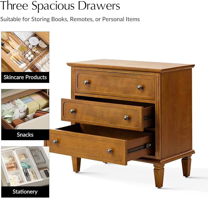 HULALA HOME 3 Drawer End Table - Image 5