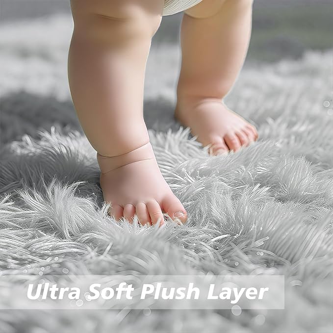 9x12 Fluffy Area Rugs for Living Room, Large Fuzzy Shag Area Rug for Bedroom - Image 2