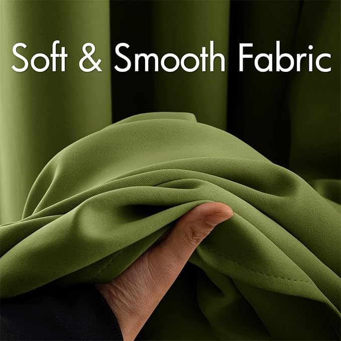 MIULEE 90" Long Blackout Curtains Room Darkening Thermal Insulated Drapes Solid - Image 3