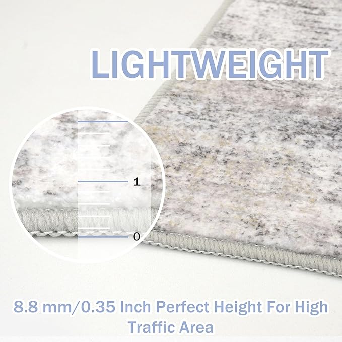 IOHOUZE Abstract Runner Rug 2x5 Ft Washable Runners - Image 4