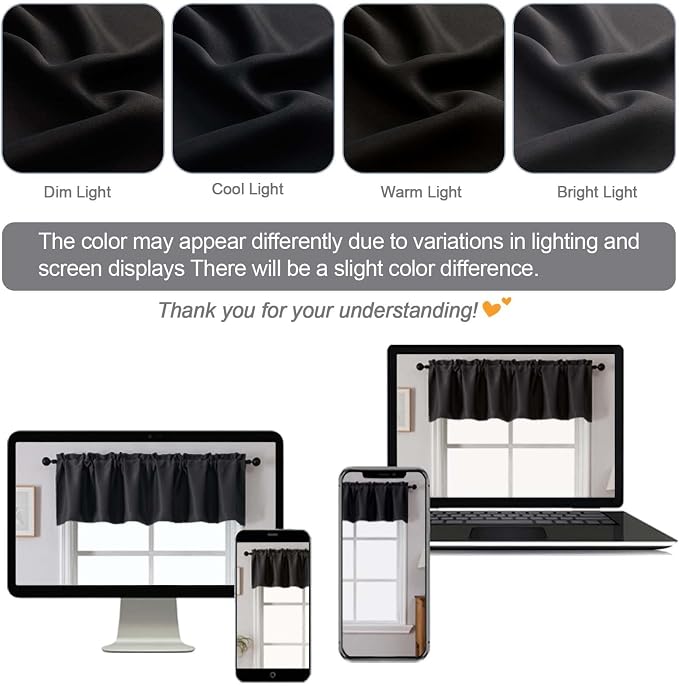 Chyhomenyc Black Blackout Valances - Image 5