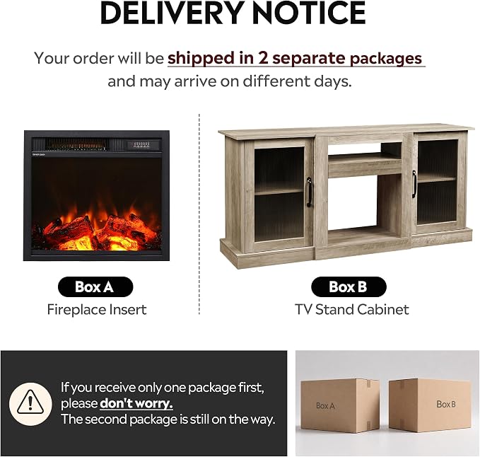 WLIVE Fireplace TV Stand for 65" TV, Entertainment Center - Image 6
