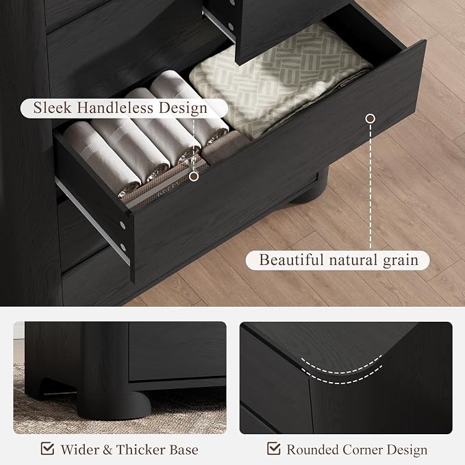 YANSNWO Modern Minimalist Dresser and Nightstand Sets 3 Piece Bedroom Set - Image 5