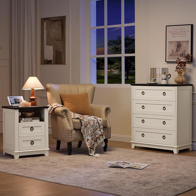 Joaxswe Farmhouse 4 Drawer Dresser - Image 11