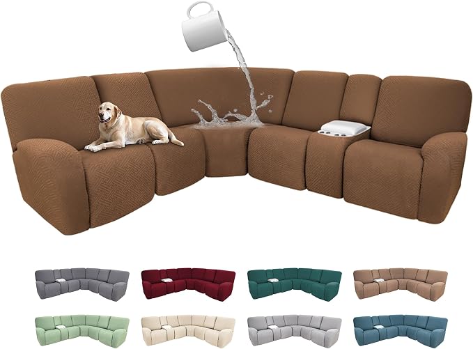 100% Waterproof Sectional Recliner Couch Covers by ROFASVCO