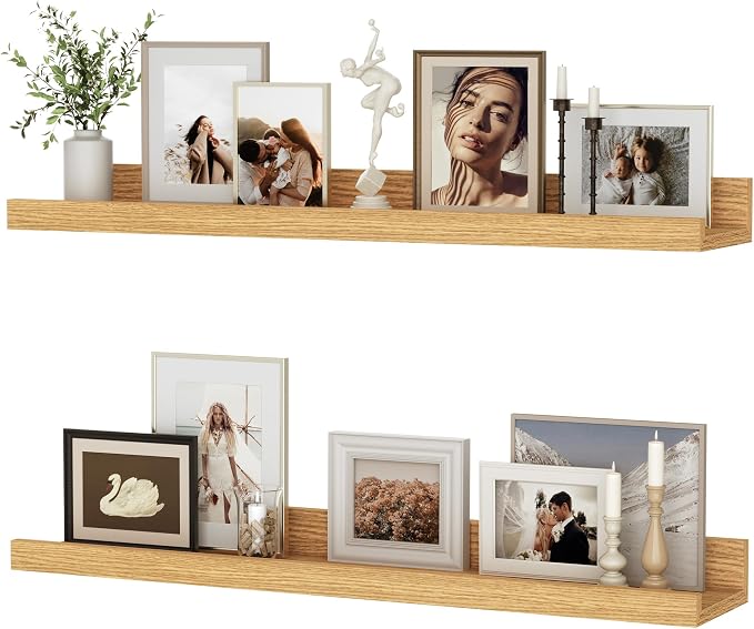 Floating Shelves for Wall, 24 inch Wood Floating Shelves Set of 2, Picture by Unknown