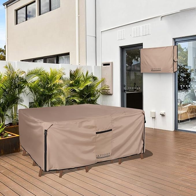 ULTCOVER 600D Tough Canvas Rectangular Patio Furniture Cover - Image 6