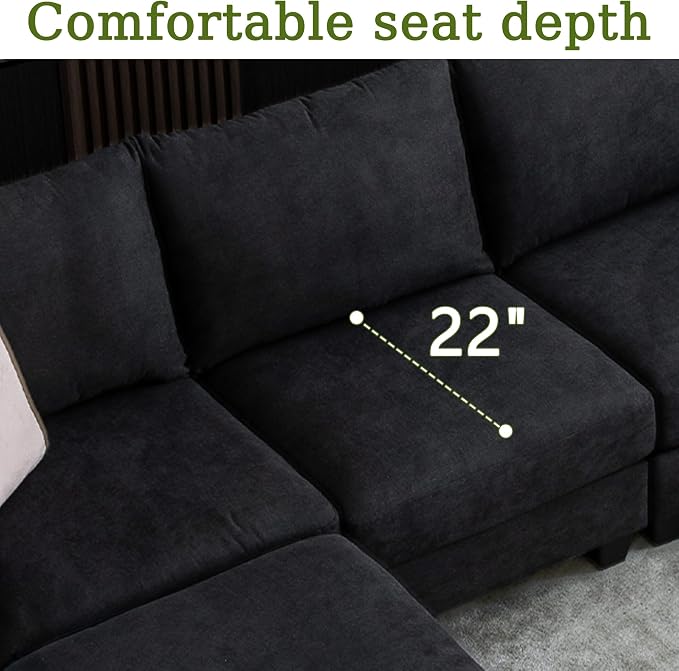 150.4" Large Sectional Couches for Living Room, 8 Seater L Shaped Modular - Image 7
