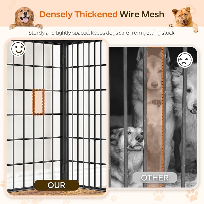 YATINEY Foldable Dog Crate Furniture, 47.2" Dog Crate - Image 8