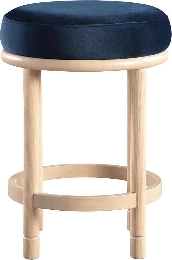 Meridian Furniture 976Navy-C Monette Collection Art Deco Counter Stool - Image 4