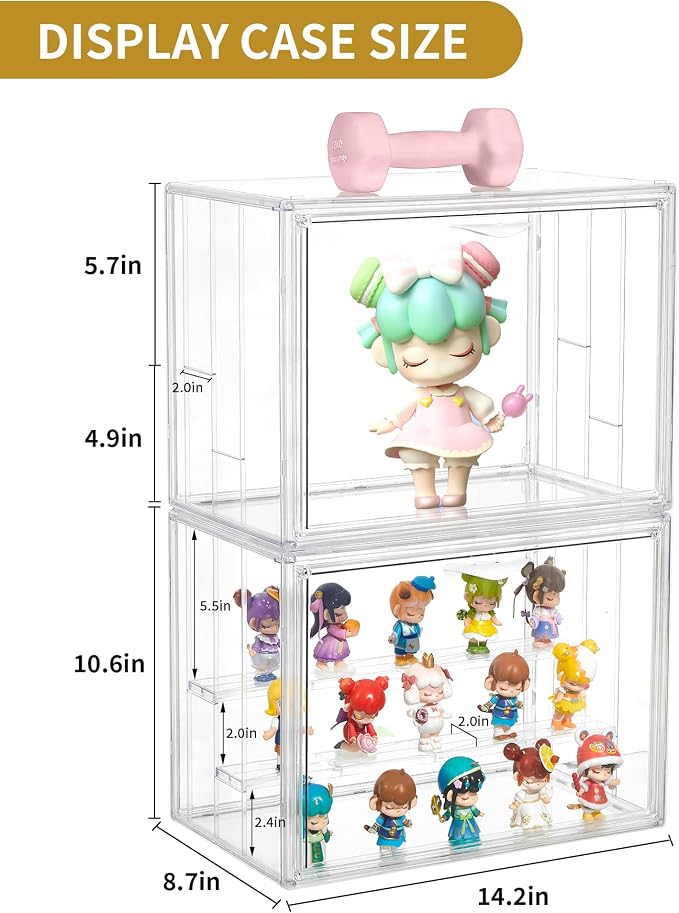 LXLXXL Acrylic Display Case for Collectibles 3 Layer Adjustable Figure Display - Image 2
