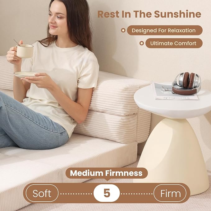 JUIKURY Folding Sofa Bed, Convertible Sleeper Chair - Image 3