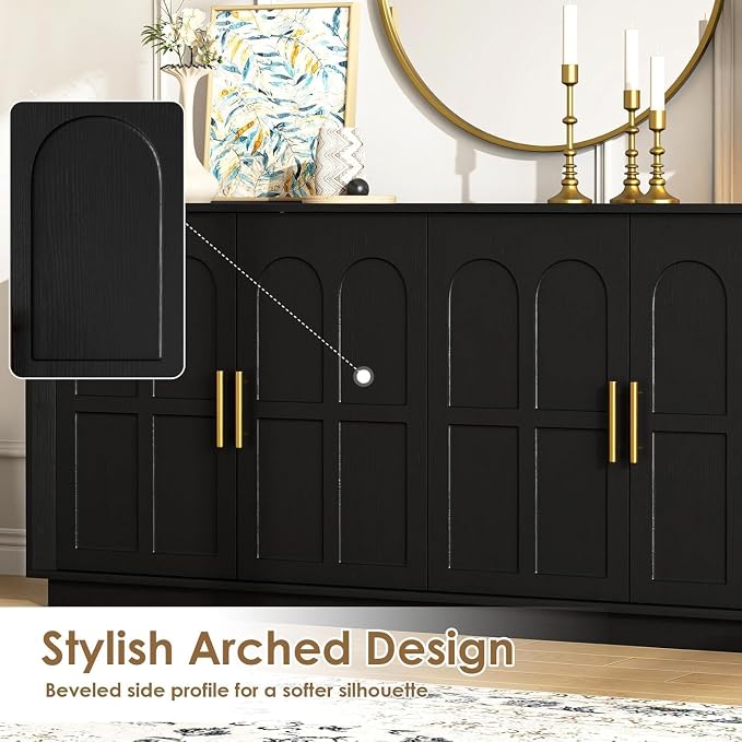 67'' Modern TV Stand for TVs up to 75'', Modern Long Media Console - Image 6