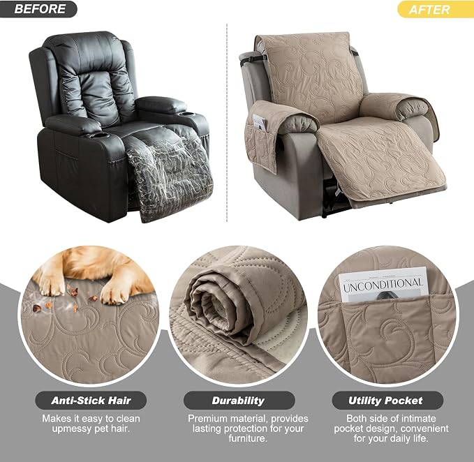 100% Waterproof Recliner Chair Cover, Recliner Chair Covers - Image 5