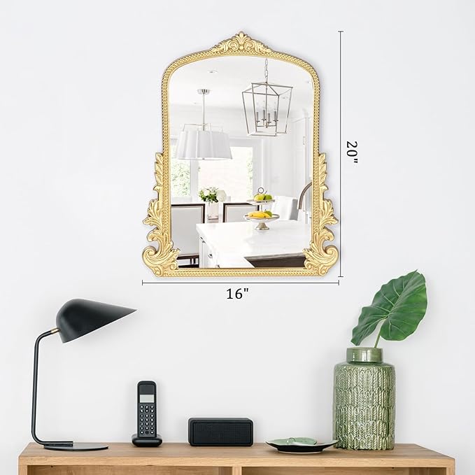 Vintage Small Arched Mirror, 17 * 12in Wall Mounted Vanity Mirror - Image 6