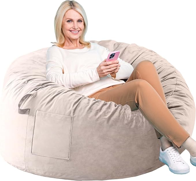 Bean Bag Chairs, Memory Foam Stuffing Bean Bag Chair by Unknown