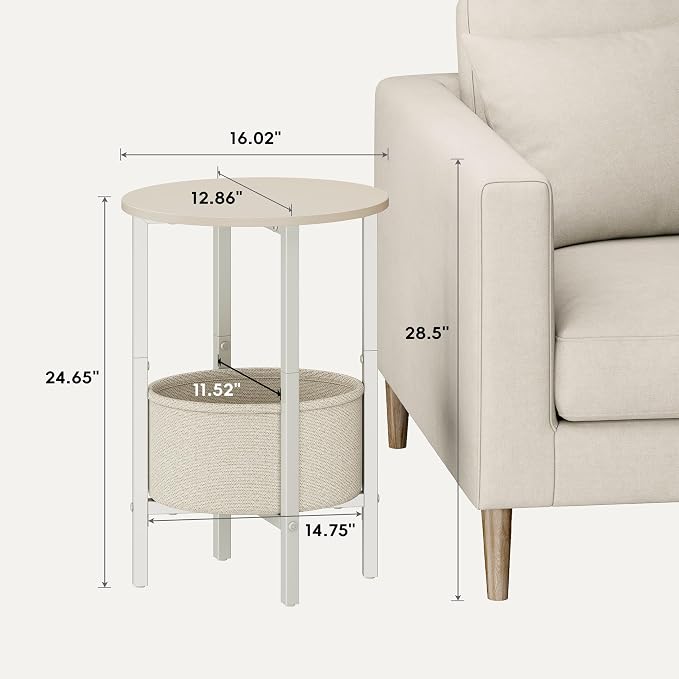 Vagusicc Side Table, Round End Table - Image 3