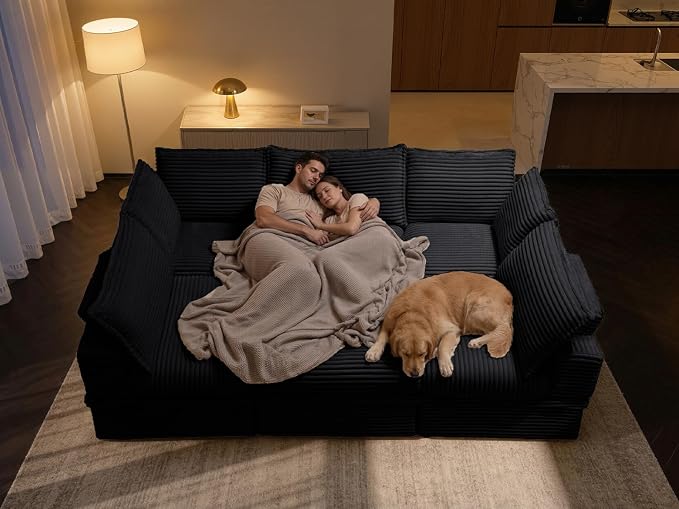 Upgrade Boneless Couch with Storage, Extra Deep&High Seat Modular Sectional - Image 5