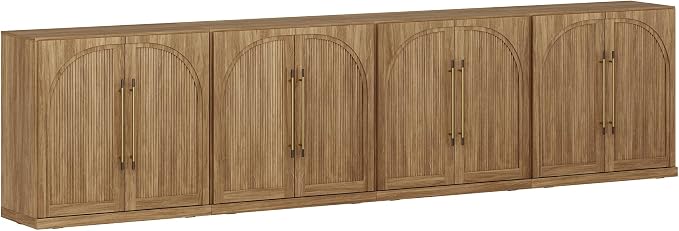 BELLEZE 4-Piece Modular TV Stand Set -Fluted Entertainment Center - Image 9