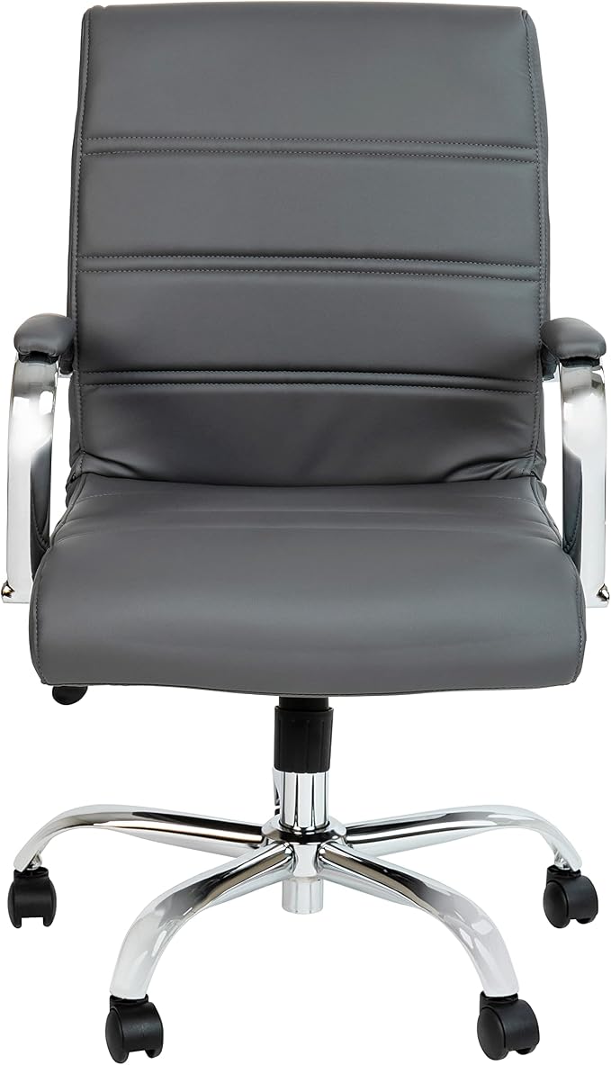 Flash Furniture Whitney Mid-Back Swivel LeatherSoft Desk Chair - Image 7