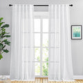 NICETOWN White Semi Sheer Curtains 102 inches Long by NICETOWN