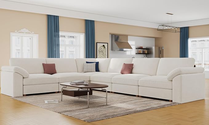 EASE MOOSE Oversized L Shape Sectional Couch, Extra Large Deep seat Sectional - Image 4