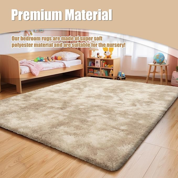 Shag Area Rug for Bedroom 4x6, Fluffy Area Rugs for Living Room, Soft Fuzzy Rug - Image 7