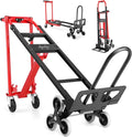 4-in-1 Hand Trucks Dolly 1000 LBS Stair Climbing Cart, Heavy Duty Industrial by COOCHEER