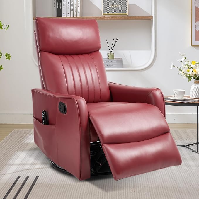 Trustyue Swivel Rocker Recliner Chair, 360° Swivel Recliner - Image 2