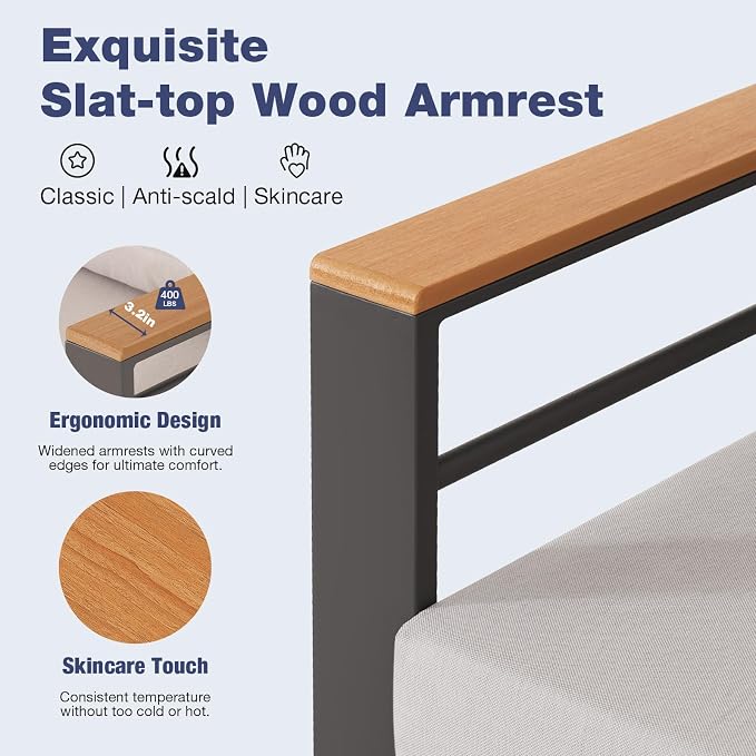 Aoxun Aluminum Patio Furniture Set - Image 3