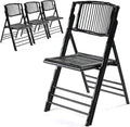 VINGLI Bamboo Folding Chair, Foldable Dining Wood Chairs Comfortable Seat by VINGLI