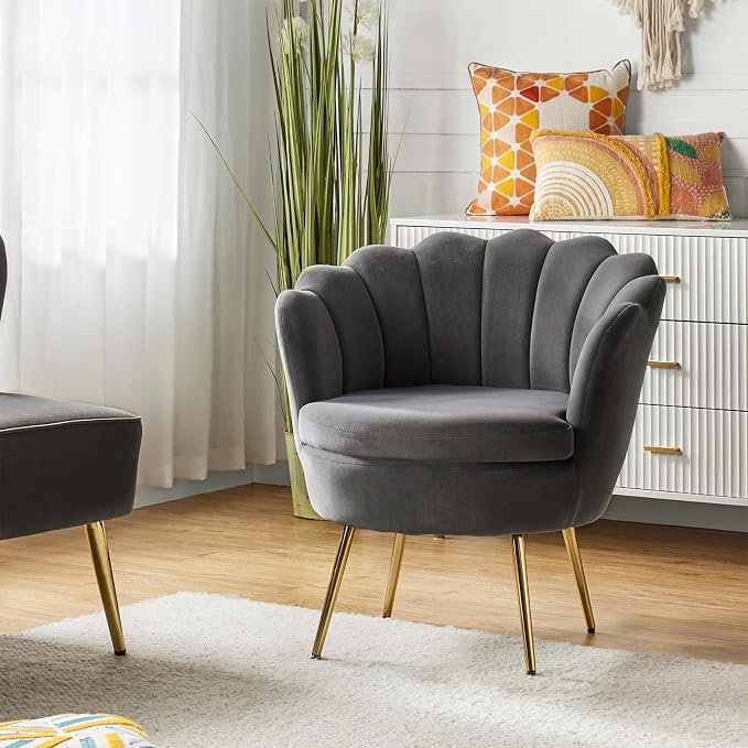 HULALA HOME Modern Velvet Accent Chair by HULALAHOME