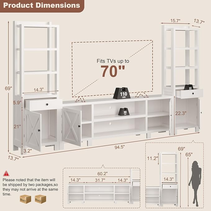 94" W Entertainment Center - Image 2