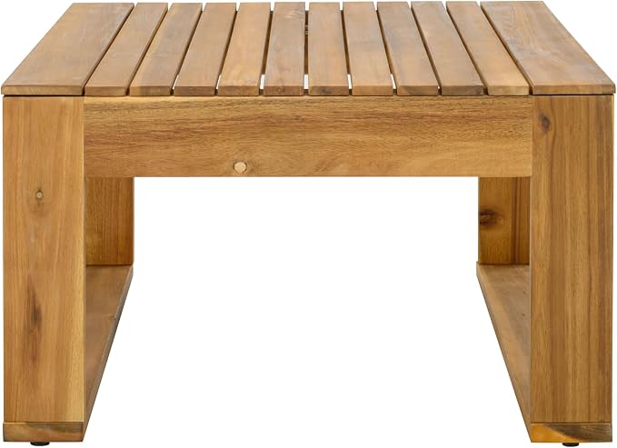 Christopher Knight Home Kayahs 4 Pieces Acacia Wood Furniture Set, Patio - Image 17
