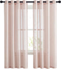 NICETOWN Flax Natural Blend Semi Sheer Curtains 72" L by NICETOWN
