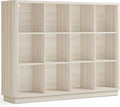 Joaxswe 12 Cube Storage Organizer, Wood Floor Standing 3-Tier Cubby Bookcase by Joaxswe