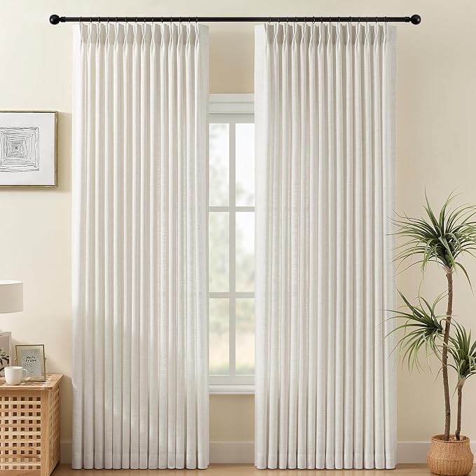 90 Inch Curtains Pinch Pleated 2 Panels by IVAPUPU