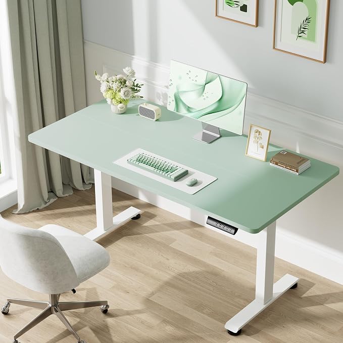 Veken 55 Inch Large Electric Standing Desk, 4 Memory Heights Adjustable - Image 3