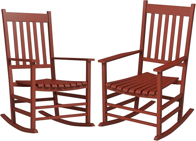 Outsunny Outdoor Rocking Chair Set of 2, Patio Rocking Chair by Outsunny