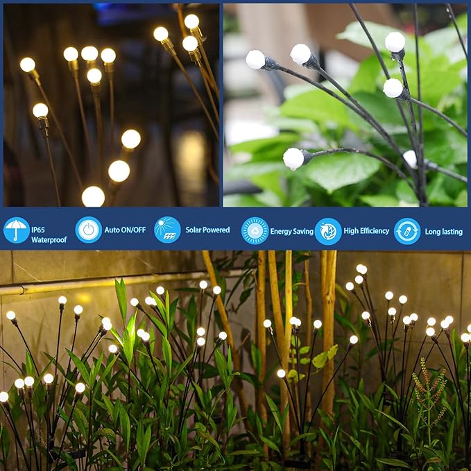 TONULAX Solar Garden Lights 8 Pack - Image 4