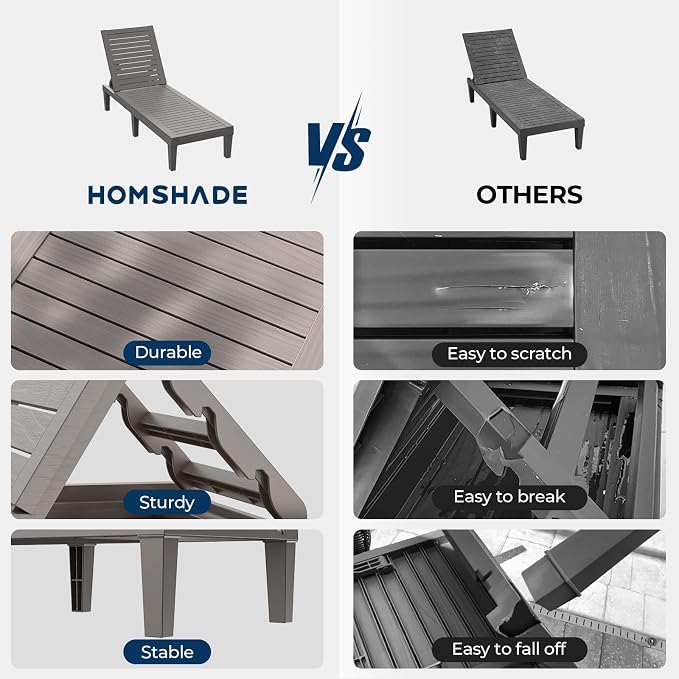 HOMSHADE Chaise Lounge Chair Outdoor - Image 7